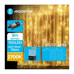 B.V.  - LED Venkovní vánoční řetěz 100xLED/8 funkcí 4x1m IP44 teplá bílá B10303JT5