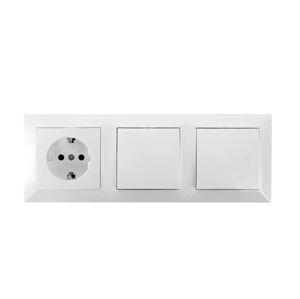 B.V.  - SADA 2x Spínač domovní se zásuvkou 1x16A/250V SCHUKO