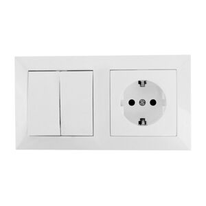 B.V.  - Spínač domovní se zásuvkou 1x16A/250V