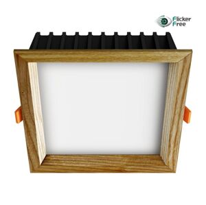 APLED APLED - LED Podhledové svítidlo SQUARE LED/12W/230V 3000K 17x17 cm jasan masiv