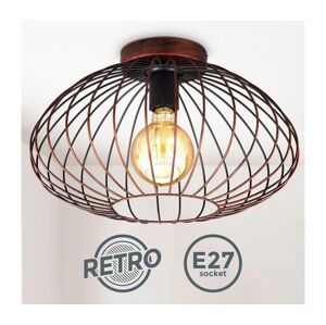 B.K.Licht B.K. Licht 1471 - Přisazený lustr RETRO 1xE27/40W/230V měděná