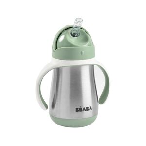 Beaba Beaba - Termoizolační hrnek s brčkem 250 ml zelená