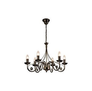 Brilagi Brilagi - LED Lustr na řetězu STEFANO 6xE14/40W/230V černá patina