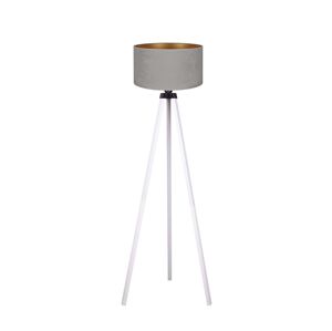 Brilagi Brilagi - Stojací lampa VELVET 1xE27/60W/230V bílá/šedá