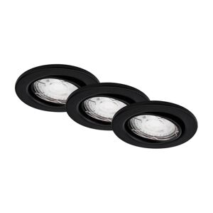 Brilo Brilo - SADA 3x LED Koupelnové podhledové svítidlo 1xGU10/5W/230V IP23 černá