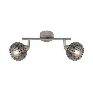 Briloner Briloner 2852- 026 - Bodové svítidlo RETRO 2xE14/5,5W/230V kaučukovník