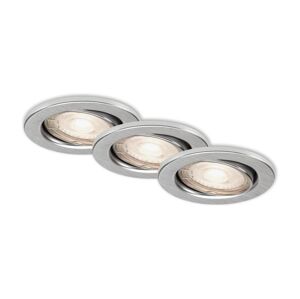 Briloner Briloner 7144-039-Sada 3xLED Koupelnové podhledové svítidlo 1xGU10/4W/230V IP23