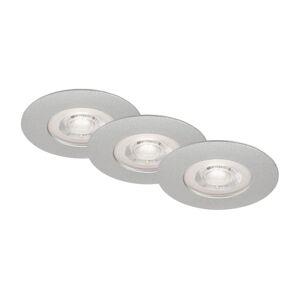 Briloner Briloner- SADA 3x LED Koupelnové podhledové svítidlo LED/4,9W/230V IP44 stříbrná