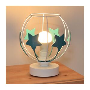 Dětská stolní lampa STARS 1xE27/15W/230V tyrkysová/bílá