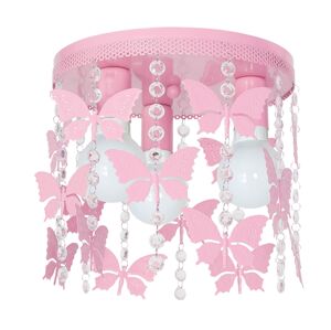 Dětské stropní svítidlo ELZA butterflies 3xE27/60W/230V růžová