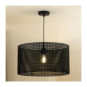 - Lustr na lanku ROLLER RATTAN 1xE27/15W/230V černá