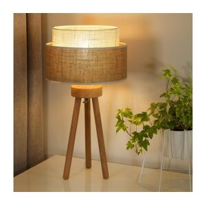 - Stolní lampa YUTE BOHO 1xE27/15W/230V hnědá/šedá