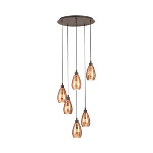 Eglo Eglo 39508 - Lustr na lanku SIRACUSA 6xE27/60W/230V