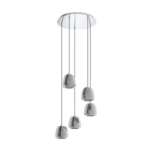 Eglo Eglo 39668 - Lustr na lanku ALBARINO 5xE27/40W/230V šedá