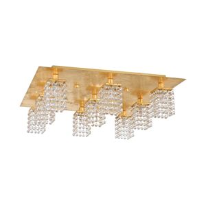 Eglo 97722 - LED Křišťálový přisazený lustr PYTON GOLD 9xG9/3W/230V 97722