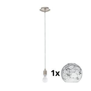 Eglo Eglo - LED Lustr na lanku MY CHOICE 1xE14/4W/230V chrom/bílá/černá