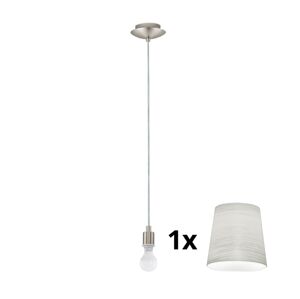 Eglo - LED Lustr na lanku MY CHOICE 1xE14/4W/230V  chrom/krémová 1xEG31117+1xEG90261