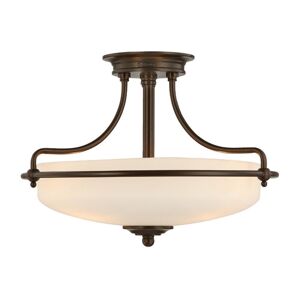 Elstead Elstead QZ-GRIFFIN-SFS-PN - Přisazený lustr GRIFFIN 3xE27/100W/230V bronz