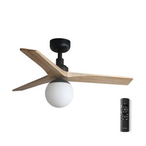 FARO Barcelona FARO 34284-11L - Stropní látor KLIM S 1xE27/15W/230V dřevo/černá + DO
