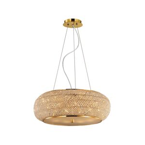 Ideal Lux Ideal Lux - Křišťálový lustr na lanku PASHA 10xE14/40W/230V pr. 55 cm zlatá