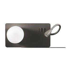 Ideal Lux Ideal Lux - LED Nástěnné svítidlo s lampičkou BOOK 1xG9/28W + LED/3W/230V černá