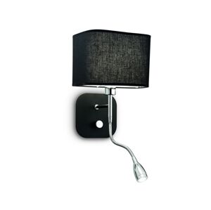 Ideal Lux Ideal Lux - Nástěnné svítidlo 1xE14/40W/230V + LED/1W/230V černá