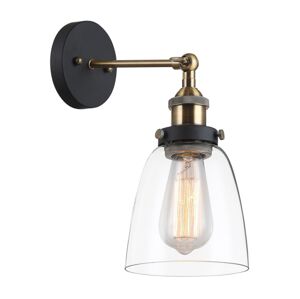 MBM-2563/1 GD+CL - Nástěnné svítidlo FRANCIS 1xE27/40W/230V černá/zlatá