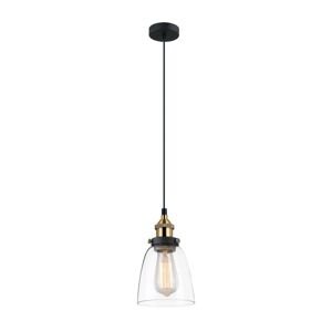 MDM-2563/1 GD+CL - Lustr na lanku FRANCIS 1xE27/40W/230V černá/zlatá