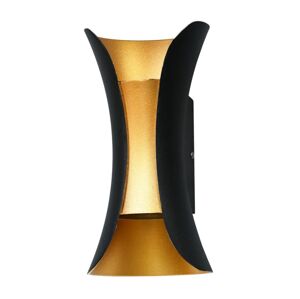 PL-356-M BK+GD - LED Venkovní nástěnné svítidlo DANTE LED/10W/230V 20 cm