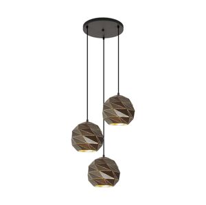 PND-2424-3S-GR+GD - Lustr na lanku PALERMO 3xE27/40W/230V
