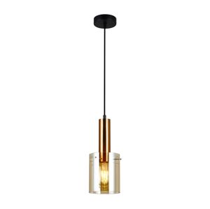 PND-5581-1-BRO+AMB - Lustr na lanku SARDO 1xE27/40W/230V černá/mosaz