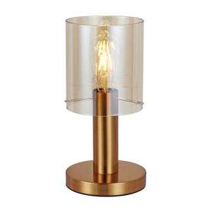 TB-5581-1-BRO+AMB - Stolní lampa SARDO 1xE27/40W/230V mosaz