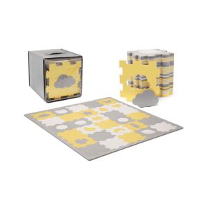 Kinderkraft KINDERKRAFT select - Pěnové puzzle LUNO 30ks šedá/žlutá