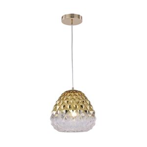 111004 - Lustr na lanku DIAMOND 1xE27/11W/230V zlatá 111004