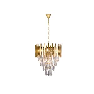 Lustr na řetězu ASPEN GOLD 9xE14/40W/230V