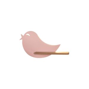 LED Dětské nástěnné svítidlo s poličkou BIRD LED/5W/230V růžová/dřevo