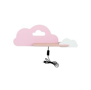 LED Dětské nástěnné svítidlo s poličkou CLOUD LED/5W/230V růžová/bílá