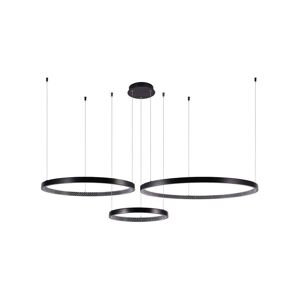 LED Lustr na lanku 3xLED/19W/230V 3000K černá