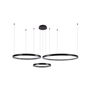 LED Lustr na lanku 3xLED/19W/230V 4000K černá