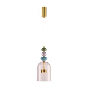 LED Lustr na lanku ARTE LED/12W/230V pr. 16 cm mosaz