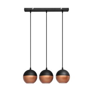 LED Lustr na lanku MIDWAY 3xGU10/6,5W/230V černá/měděná