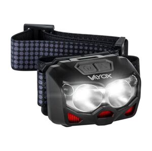 Vayox LED Nabíjecí čelovka se senzorem 2xLED/5W/5V/3xAAA IP65 500 lm 10,5 h 1200 mAh