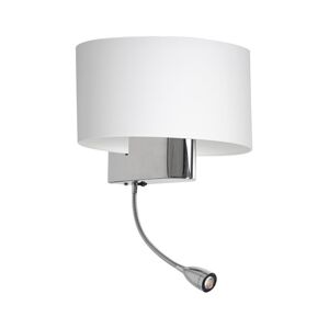 LED Nástěnná lampa CASINO 1xE27/60W/230V + LED/1W/230V bílá