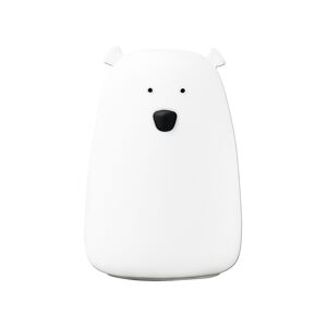 LED RGB Dětská dotyková lampička BEAR LED/0,4W/5V bílá + USB