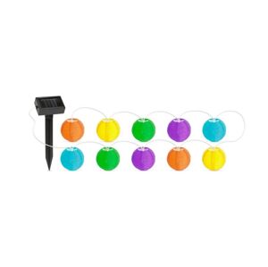 LED Solární řetěz 10xLED/1,2V 3,7m IP44 multicolor