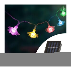 LED Solární řetěz se senzorem 20xLED 2,3m IP44 multicolor