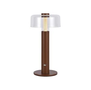 LED Stmívatelná dobíjecí stolní lampa LED/1W/5V 3000K 1800 mAh hnědá