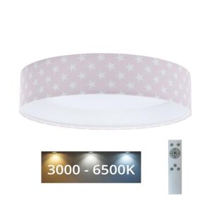 LED Stmívatelné svítidlo GALAXY KIDS LED/24W/230V hvězdičky růžová/bílá + DO
