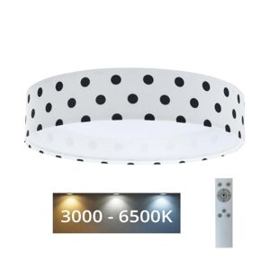 LED Stmívatelné svítidlo GALAXY KIDS LED/24W/230V puntíky bílá/černá + DO