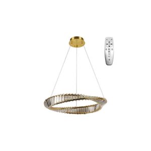 LED Stmívatelný křišťálový lustr na lanku LED/40W/230V + dálkové ovládání